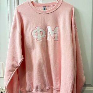 Pink phi mu crewneck